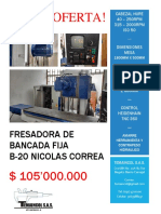 Fresadora de Bancada Fija Nicolas Correa B-20