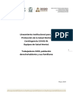 Lineamiento Institucional para La Atencion Salud Mental COVID 19 - Equipos de Salud Mental