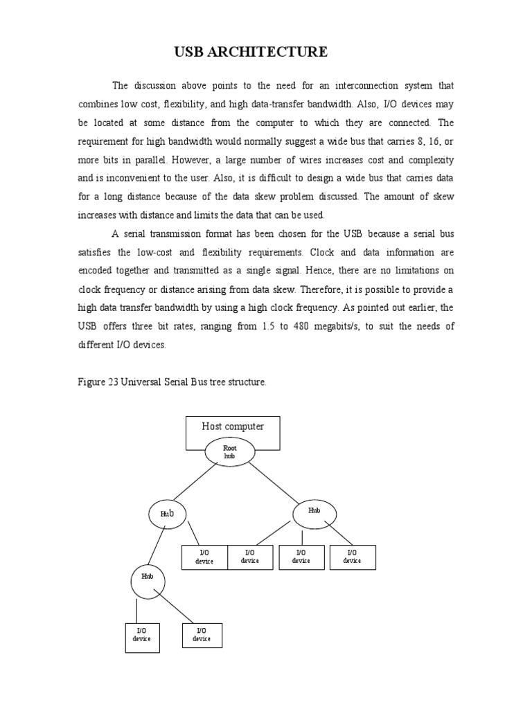 Usb Architecture: Root Hub | PDF | Usb | Data Transmission