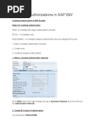 Reporting Authorizations in SAP BW