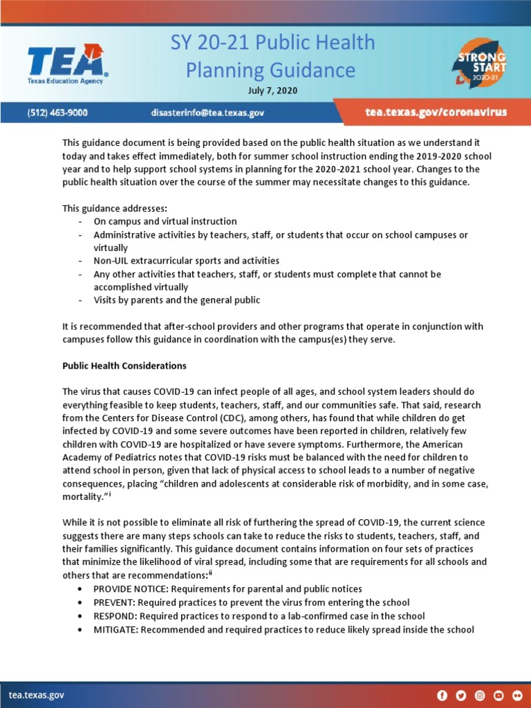 Covid19 Sy 20 21 Public Health Guidance Pdf Hand Washing Schools