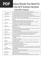 174 ACT Science Vocabulary Words PDF