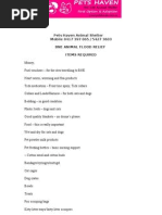 Download Items Required by Brook Street Veterinary Clinic SN46837232 doc pdf