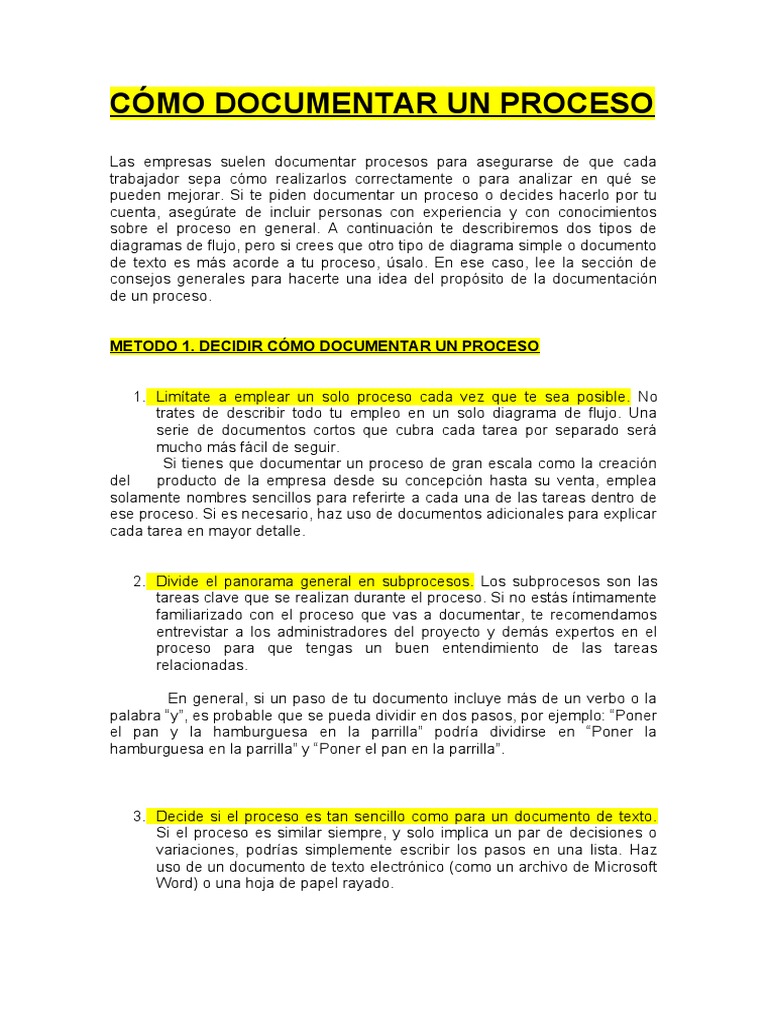 Guía para Documentar Procesos | PDF | Archivo de computadora | Software