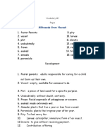 Milkweeds From Nevaeh: Vocabulary #1 Pages