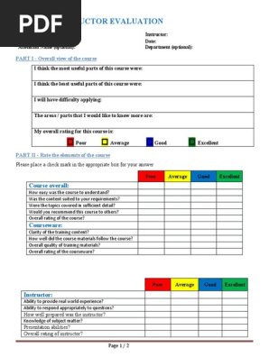 Course Evaluation
