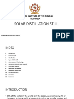 Solar Distillation Still