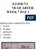 English Vi Second Quarter Week 7 Day 1