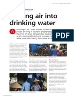 Turning Air Into Drinking Water