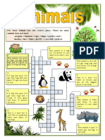 Animals Wordsearch Crosswords Icebreakers Information Gap Activities - 82013