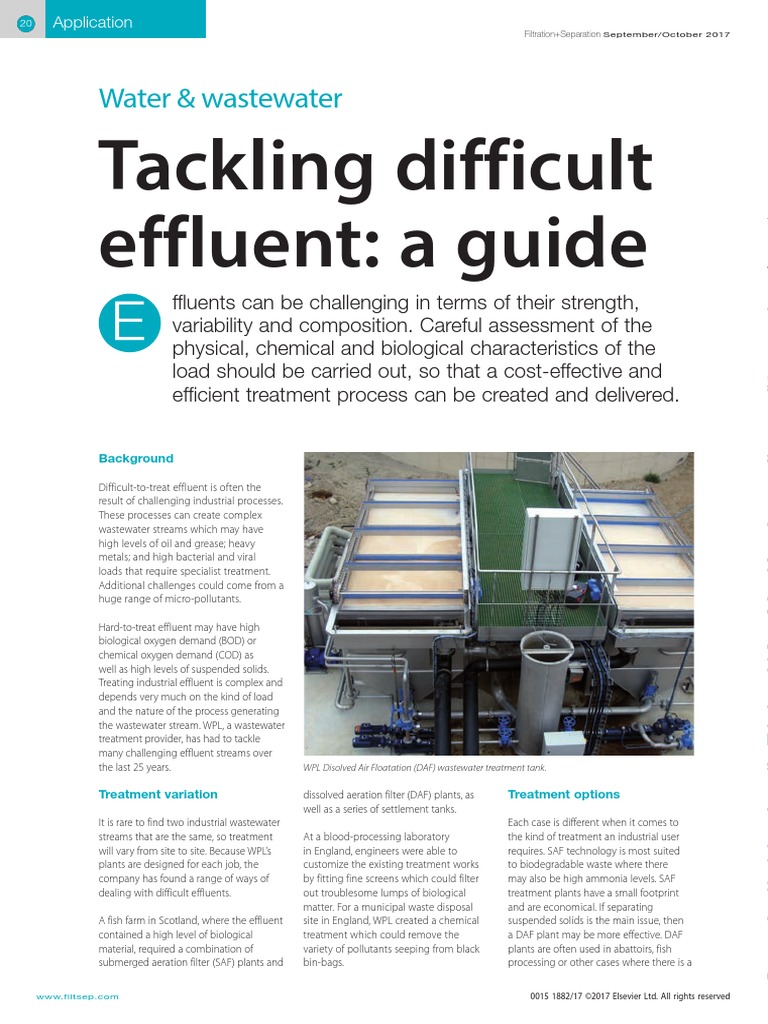 Tackling Difficult Effluent - A Guide | PDF | Sewage Treatment | Wastewater