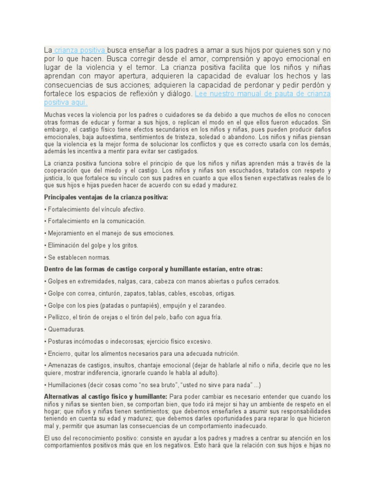 Guía de Crianza Positiva para Padres | PDF | Las emociones | Violencia