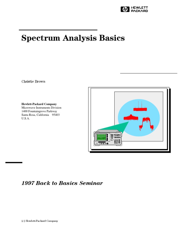 Spectrum Analysis Basics PDF Spectral Density Distortion