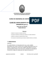 Clase 03, Parte 1, MODELAMIENTO DE SISTEMAS DINAMICOS Control MT221