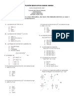 EVALUACION MATEMATICAS UNDECIMO Lista