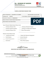 Deped - Division of Quezon: Technical Assistance Request Form