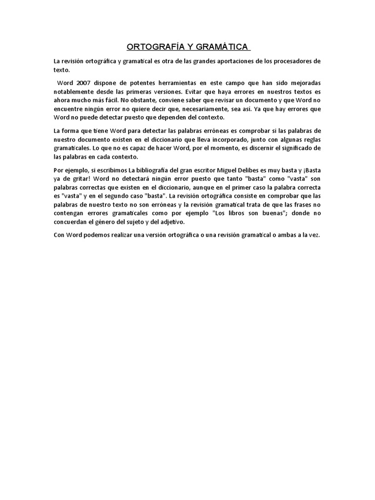 Practica 1 Ortografia y Gramatica | PDF