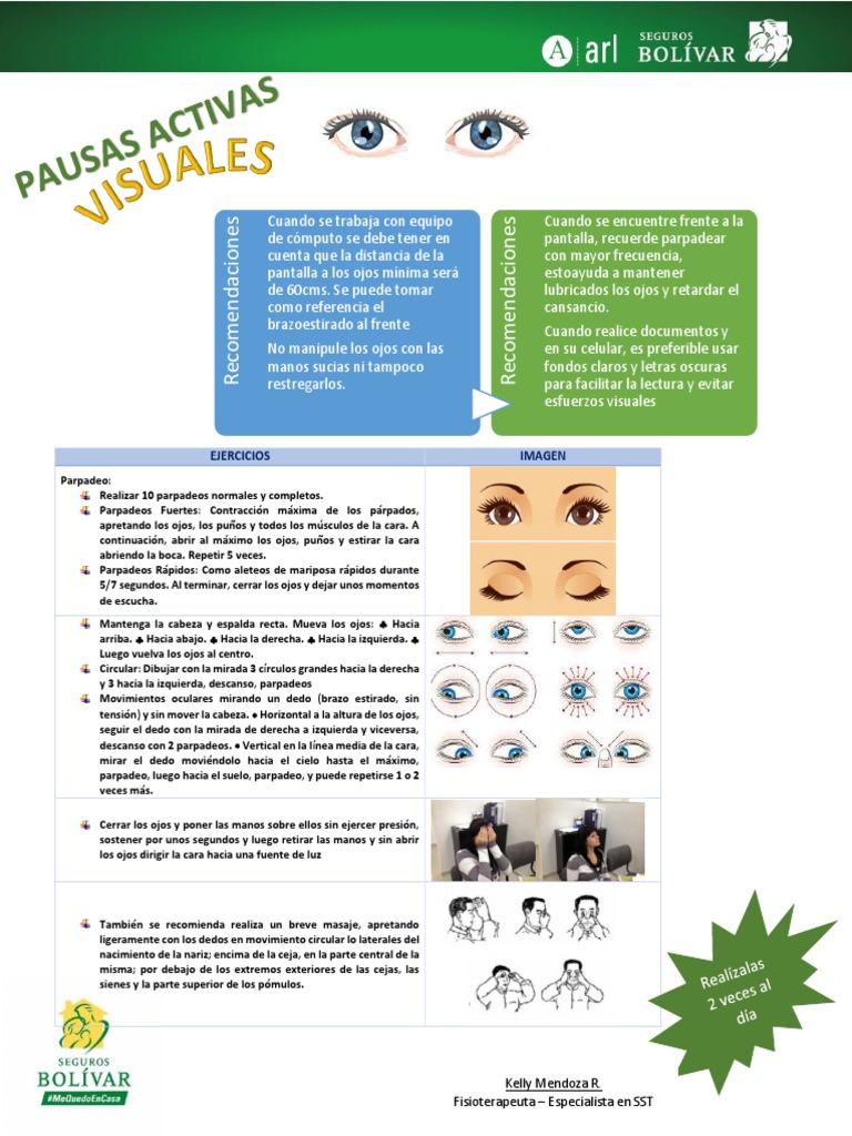 Plantilla Pausas Activas Visuales | PDF | Ojo | Naturaleza