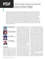 Behaviour of Reinforced High-Strength Concrete Beam