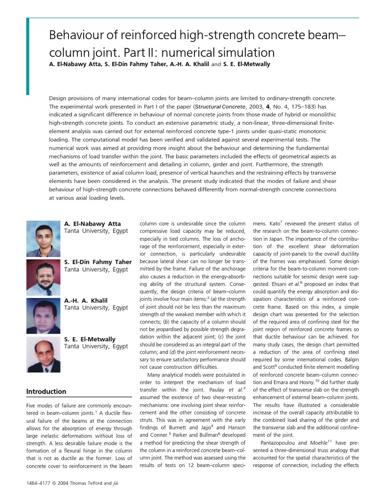 Behaviour of Reinforced High-Strength Concrete Beam | PDF | Strength Of ...