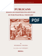 (Brill S Studies in Intellectual History 155) Wyger Velema - Republicans - Essays On Eighteenth-Century Dutch Political Thought-BRILL (2007) PDF