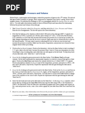 5 1 Boyle S Law Pressure And Volume Gases Mole Unit