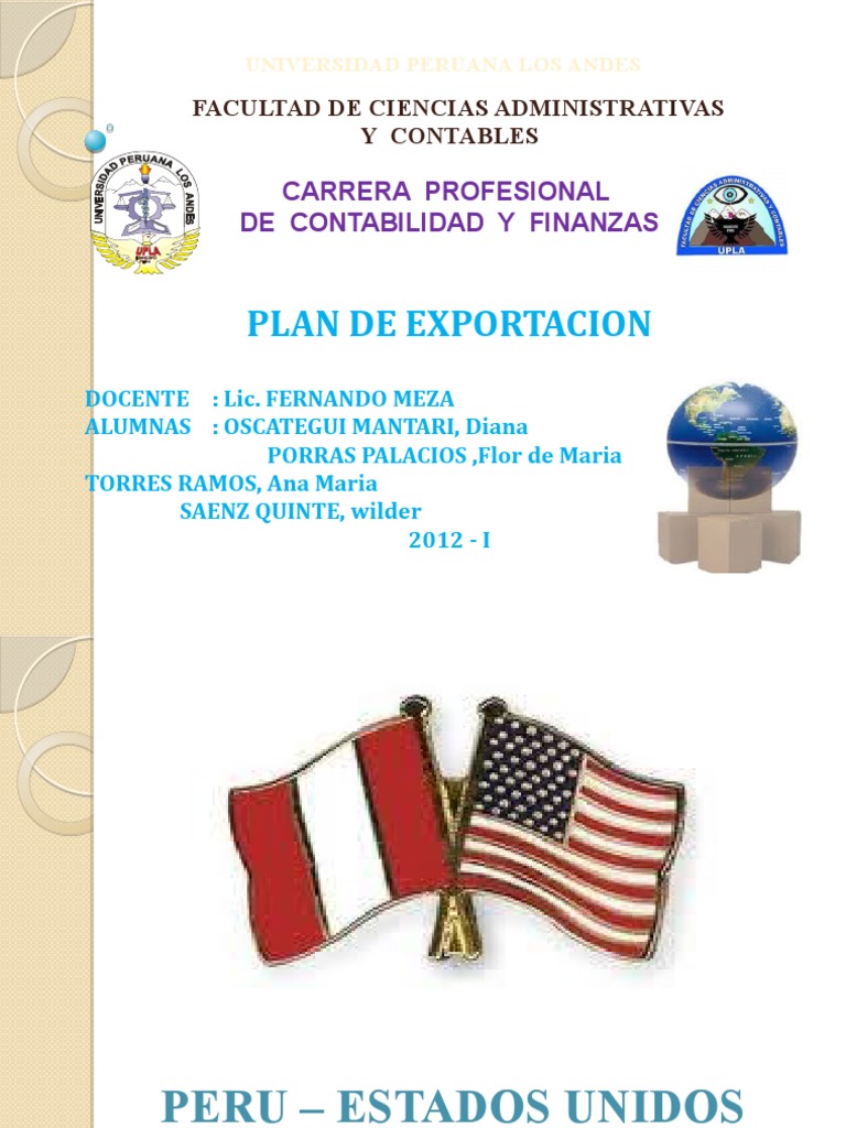 Plan de Exportacion | PDF | Exportaciones | Mercado (economía)