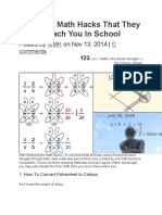 12 Useful Math Hacks That They Didn