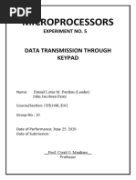 Microprocessors: Data Transmission Through Keypad