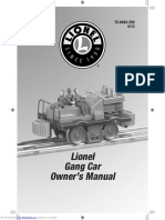 Lionel Gang Car Owner's Manual: Downloaded From Manuals Search Engine