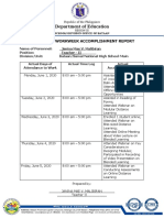 Department of Education: Individual Workweek Accomplishment Report