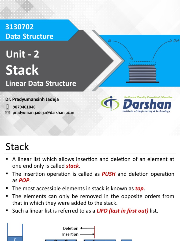 Stack Data Structure Overview | PDF | Subroutine | Algorithms And Data ...