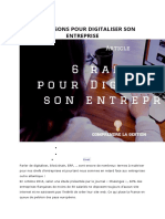 LES 6 RAISONS POUR DIGITALISER SON ENTREPRISE