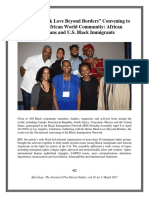 National "Black Love Beyond Borders" Convening To Unite The African World Community: African Americans and U.S. Black Immigrants