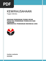 Download Tugas Individu Kewirausahaan - Gustian Lestianto  0605888  by Gustian Lestianto SN46842625 doc pdf