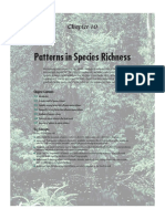 Patterns in Species Richness: Chapter Contents
