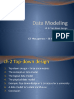 Data Modeling: CH 2: Top Down Design M. Andries ICT Management - 3B BA / 3B Bridging