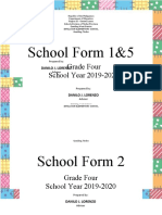 School Form 1&5: Grade Four School Year 2019-2020