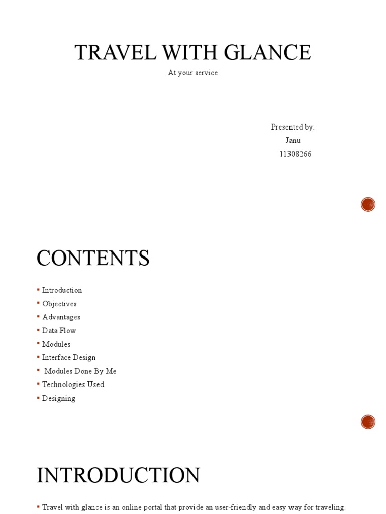 Travel with Glance: User-Friendly Booking | PDF | Ajax (Programming ...
