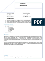 Manometer: Equipment and Materials