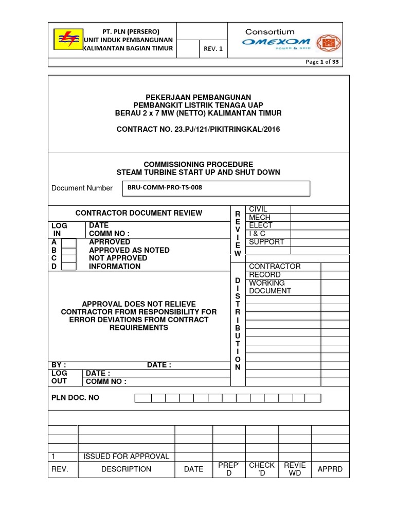 Steam Turbine Start Up PDF Valve Pump