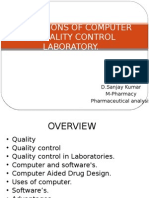 Applications of Computer in Quality Control Laboratory