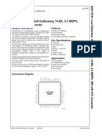 ADC14161 Low-Distortion, Self-Calibrating 14-Bit, 2.5 MSPS, 390 MW A/D Converter