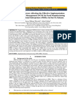 Assessing The Factors Affecting The Effective Implementation of Supply Chain Management (SCM) in Food Manufacturing Small and Medium Enterprsises (Smes) in Dar Es Salaam