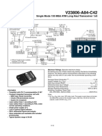 Single Mode 155 MBD Atm Long Haul Transceiver 1X9: (Absolute Maximum Stress)