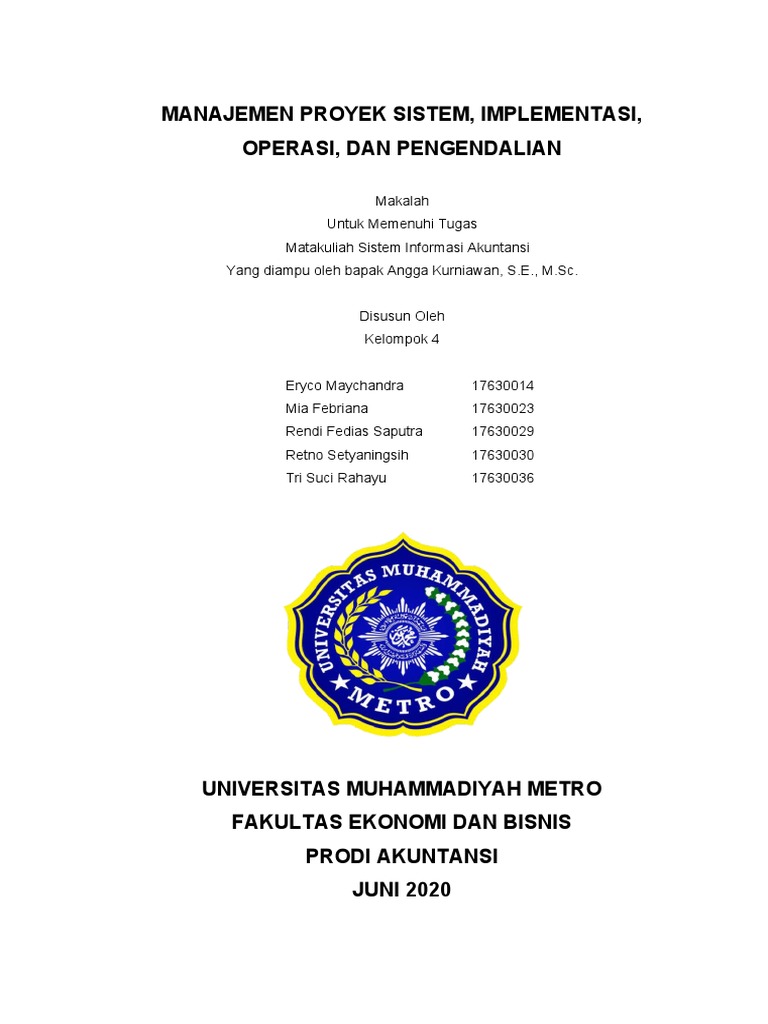 Implementasi Sistem Operasi Dan Pengendalian