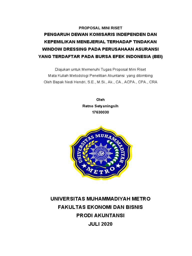 Pengaruh Dewan Komisaris pada Window Dressing | PDF | Bisnis ...