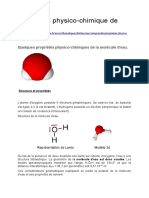 Propriétés Physico de Leau