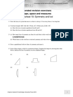 Worksheet 19: Symmetry and Loci: Extended Revision Exercises: Shape, Space and Measures