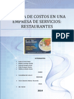 Sistema de Costos en Una Empresa de Servicios - Restaurantes